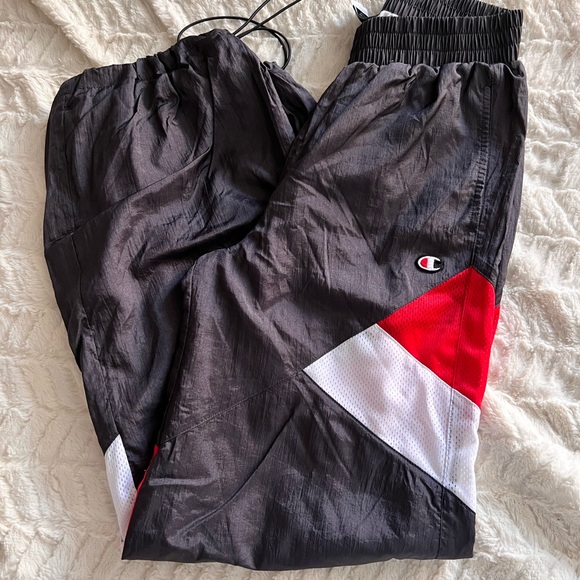 Champion Pants - Champion Black Pants with Red and White Details